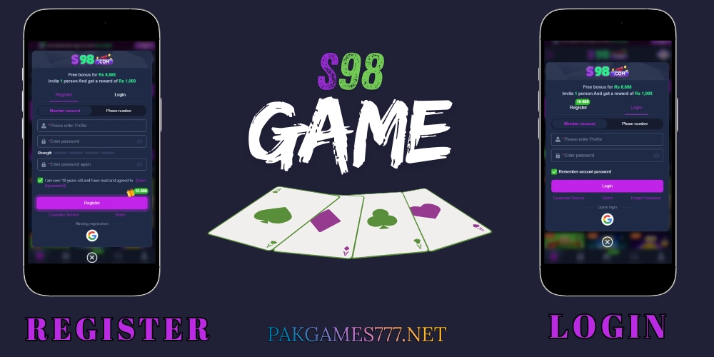 s98 Game sign up